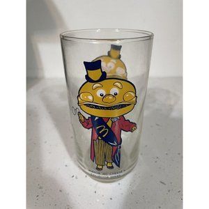 6" Vintage McDonalds "MAYOR McCHEESE" ACTION SERIES Collectors Glass 1977
